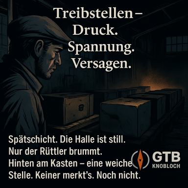 Cartoon zu Treibstellen im Guss durch Druckaufbau und Spannung.