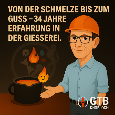Illustration: 34 Jahre Erfahrung in Gießereitechnik.