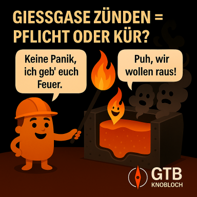 Gießgase im Guss – Entzündung, Sicherheit und Fehlerprävention.