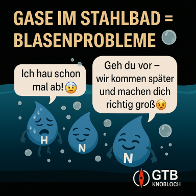 Gasaufnahme im Stahl – Blasenfehler und Ursachen.