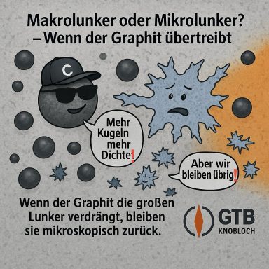  Graphitausbildung im Gusseisen – Makrokohlen vs. Mikrokohlen.